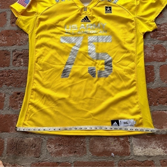 Army Football Adidas Game Uniform Jersey 3XL Mama #75 yellow, black, silver - Picture 8 of 15